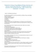 Semmelweis Entrance Exam Medicine Biology Questions and Answers Actual Exam 2026&sol;2027 &vert; Complete Exam-Style Questions with Detailed Rationales &vert; 100&percnt; Verified &vert; Pass Guaranteed &ndash; A&plus; Graded