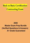 Back to Basics Certification Contracting Exam 2026 &vert; BtB Contracting Study Guide & Exam Review