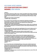ACLS EXAM QUESTIONS AND CORRECT ANSWERS