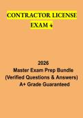 Contractor License Exam 4 Study Guide 2026 &vert; Contractor Licensing&comma; Law & Business Exam Review