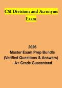 CSI Divisions and Acronyms Exam Guide 2026 &vert; MasterFormat Construction Specifications Study Guide