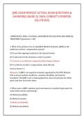 QME EXAM NEWEST ACTUAL EXAM QUESTIONS & &NewLine;ANSWERS&vert; GRADE A&vert; 100&percnt; CORRECT &lpar;VERIFIED &NewLine;SOLUTIONS&rpar;