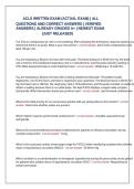 ACLS WRITTEN EXAM - ALL QUESTIONS & VERIFIED ANSWERS