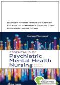 Test Bank&colon; Test-Bank-For-Essentials-Of-Psychiatric-Mental-Health-Nursing-8th-Edition-Concepts-Of-Care-In-Evidenc&period;&period;&period;
