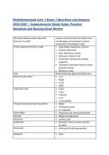 Multidimensional Care 1 Exam 1 Questions and Answers 2026&ndash;2027 &ndash; Comprehensive Study Guide&comma; Practice Questions and Nursing Exam Review