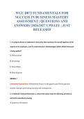WGU D072 FUNDAMENTALS FOR&NewLine;SUCCESS IN BUSINESS MASTERY&NewLine;ASSESSMENT &vert; QUESTIONS AND&NewLine;ANSWERS &vert;2026&sol;2027 UPDATE &vert; JUST&NewLine;RELEASED