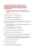 HESI MENTAL HEALTH EXAM 2026&sol;2027 &ndash; EXAM &NewLine;QUESTIONS AND CORRECT ANSWERS &lpar;VERIFIED &NewLine;ANSWERS&rpar; PLUS RATIONALE &vert; 2027 Q&A &vert; INSTANT &NewLine;DOWNLOAD PDF