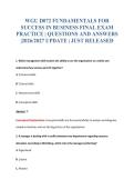 WGU D072 FUNDAMENTALS FOR&NewLine;SUCCESS IN BUSINESS FINAL EXAM&NewLine;PRACTICE &vert; QUESTIONS AND ANSWERS&NewLine;&vert;2026&sol;2027 UPDATE &vert; JUST RELEASED