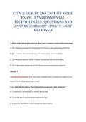 CITY & GUILDS 2365 UNIT 614 MOCK&NewLine;EXAM - ENVIRONMENTAL&NewLine;TECHNOLOGIES &vert; QUESTIONS AND&NewLine;ANSWERS &vert;2026&sol;2027 UPDATE &vert; JUST&NewLine;RELEASED