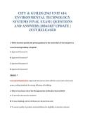 CITY & GUILDS 2365 EXAM BUNDLE QUESTIONS WITH VERIFIED ANSWERS