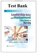 Test Bank&colon; Test-Bank-For-Leadership-Roles-And-Management-Functions-In-Nursing-9th-Edition-By-Marquisisbn-No-10-1&period;&period;&period;