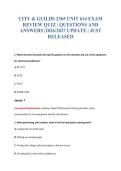 CITY & GUILDS 2365 UNIT 614 EXAM&NewLine;REVIEW QUIZ &vert; QUESTIONS AND&NewLine;ANSWERS &vert;2026&sol;2027 UPDATE &vert; JUST&NewLine;RELEASED