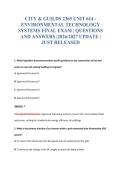 CITY & GUILDS 2365 EXAM BUNDLE QUESTIONS WITH VERIFIED ANSWERS