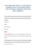 CNR N4000&colon; DR&period; CHELLY TUFTS BEVEL&NewLine;NURSING FINAL EXAM QUESTIONS&NewLine;AND ANSWERS &vert; 2026&sol;2027 UPDATED &vert;&NewLine;100&percnt; CORRECT