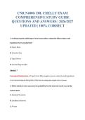 CNR N4000&colon; DR&period; CHELLY EXAM&NewLine;COMPREHENSIVE STUDY GUIDE&NewLine;QUESTIONS AND ANSWERS &vert; 2026&sol;2027&NewLine;UPDATED &vert; 100&percnt; CORRECT