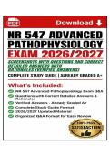 NR 547 Advanced Pathophysiology Exam Questions and Answers 2026&sol;2027 &vert; Complete Study Guide SCREENSHOOTS WITH QUESTIONS AND CORRECT DETAILED ANSWERS WITH RATIONALES &lpar;VERIFIED ANSWERS&rpar; &vert;ALREADY GRADED A&plus;
