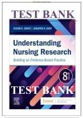 Test Bank for Understanding Nursing Research Grove &lpar;8th Edition&rpar; - Graded A&plus; Comprehensive Exam Prep