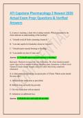 ATI Capstone Pharmacology 2 Newest 2026 Actual Exam Prep&colon; Questions & Verified Answers