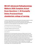 NR 547 Advanced Pathophysiology Midterm 2026 Complete Actual&NewLine;Exam Questions 1- 100 Examplify Online Proctored Exam&NewLine;chamberlain college of nursing&period;&NewLine;