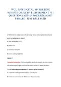 WGU D378 DIGITAL MARKETING&NewLine;SCIENCE OBJECTIVE ASSESSMENT V1 &vert;&NewLine;QUESTIONS AND ANSWERS &vert;2026&sol;2027&NewLine;UPDATE &vert; JUST RELEASED