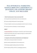 WGU D378 DIGITAL MARKETING&NewLine;SCIENCE OBJECTIVE ASSESSMENT V2 &vert;&NewLine;QUESTIONS AND ANSWERS &vert;2026&sol;2027&NewLine;UPDATE &vert; JUST RELEASED