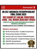 MEGA COURSE BUNDLE NR 547 Advanced Pathophysiology full course bundle with Midterm &plus; final  2025 Complete Actual Exam Questions 1- 100 Examplify Online Proctored Exam Full Review 2026 review update chamberlain college of nursing&period;