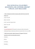 WGU D378 FINAL EXAM PREP &vert;&NewLine;QUESTIONS AND ANSWERS &vert;2026&sol;2027&NewLine;UPDATE &vert; JUST RELEASED