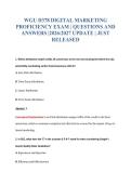 WGU D378 EXAM BUNDLE QUESTIONS WITH VERIFIED ANSWERS