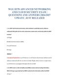 WGU D378 ADVANCED NETWORKING&NewLine;AND CLOUD SECURITY EXAM &vert;&NewLine;QUESTIONS AND ANSWERS &vert;2026&sol;2027&NewLine;UPDATE &vert; JUST RELEASED