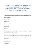 WGU D378 NETWORK AND SECURITY -&NewLine;FOUNDATIONS EXAM REVIEW &vert;&NewLine;QUESTIONS AND ANSWERS &vert;2026&sol;2027&NewLine;UPDATE &vert; JUST RELEASED