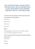 WGU D378 NETWORK AND SECURITY -&NewLine;FOUNDATIONS ADVANCED PRACTICE&NewLine;EXAM &vert; QUESTIONS AND ANSWERS&NewLine;&vert;2026&sol;2027 UPDATE &vert; JUST RELEASED