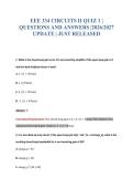 EEE 334 CIRCUITS II QUIZ 1 &vert;&NewLine;QUESTIONS AND ANSWERS &vert;2026&sol;2027&NewLine;UPDATE &vert; JUST RELEASED