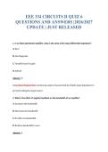 EEE 334 CIRCUITS II QUIZ 6&NewLine;QUESTIONS AND ANSWERS &vert;2026&sol;2027&NewLine;UPDATE &vert; JUST RELEASED