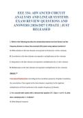 EEE 334 EXAM BUNDLE QUESTIONS WITH VERIFIED ANSWERS