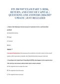 FIN 300 EXAM BUNDLE QUESTIONS WITH VERIFIED ANSWERS