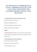 FIN 300 WEEK 07 COMPREHENSIVE&NewLine;EXAM - CORPORATE FINANCE AND&NewLine;VALUATION &vert; QUESTIONS AND&NewLine;ANSWERS &vert;2026&sol;2027 UPDATE &vert; JUST&NewLine;RELEASED