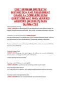 CSET SPANISH SUBTEST IV &NewLine;INSTRUCTION AND ASSESSMENT &NewLine;GRADE A&plus; COMPLETE EXAM &NewLine;QUESTIONS AND 100&percnt; VERIFIED &NewLine;ANSWERS &lpar;2026&sol;2027&rpar; PASS &NewLine;GUARANTEE