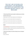 WGU D117 ADVANCED HEALTH&NewLine;ASSESSMENT AND ORTHOPEDIC&NewLine;FOCUSED EXAM &vert; QUESTIONS AND&NewLine;ANSWERS &vert;2026&sol;2027 UPDATE &vert; JUST&NewLine;RELEASED