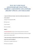 WGU D117 GIM2 MALE&NewLine;GENITOURINARY SOAP NOTE &ndash;&NewLine;GEORGE S &vert; QUESTIONS AND ANSWERS&NewLine;&vert;2026&sol;2027 UPDATE &vert; JUST RELEASED