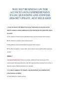WGU D117 BUSINESS LAW FOR&NewLine;ACCOUNTANTS COMPREHENSIVE&NewLine;EXAM &vert; QUESTIONS AND ANSWERS&NewLine;&vert;2026&sol;2027 UPDATE &vert; JUST RELEASED