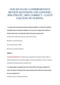 NUR 265 EXAM 1 COMPREHENSIVE&NewLine;REVIEW QUESTIONS AND ANSWERS &vert;&NewLine;2026 UPDATE &vert; 100&percnt; CORRECT - GALEN&NewLine;COLLEGE OF NURSING&period;