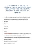 NUR 265 EXAM BUNDLE QUESTIONS WITH VERIFIED ANSWERS