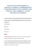 NUR 265 EXAM BUNDLE QUESTIONS WITH VERIFIED ANSWERS