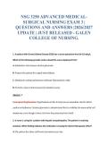 NSG 3250 EXAM BUNDLE QUESTIONS WITH VERIFIED ANSWERS