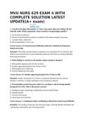 MVU NURS 629 EXAM 4 WITH COMPLETE SOLUTION LATEST UPDATE&lpar;A&plus; exam&rpar;