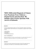 NR511 Differential Diagnosis & Primary Care Practicum Week 4 Midterm &mdash; Original Practice Question Bank 100 Multiple-Choice Practice Questions With Answers & Rationales