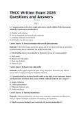 TNCC Written Exam 2026 Questions and Answers