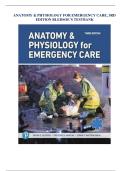 ANATOMY & PHYSIOLOGY FOR EMERGENCY CARE&comma; 3RD &NewLine;EDITION BLEDSOE&rsquo;S TESTBANK