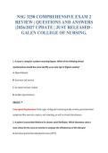 NUR 3250 EXAM BUNDLE QUESTIONS WITH VERIFIED ANSWERS