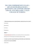 NSG 3250 COMPREHENSIVE EXAM 1 -&NewLine;ADVANCED PHARMACOLOGY &vert;&NewLine;QUESTIONS AND ANSWERS &vert;2026&sol;2027&NewLine;UPDATE &vert; JUST RELEASED - GALEN&NewLine;COLLEGE OF NURSING&period;
